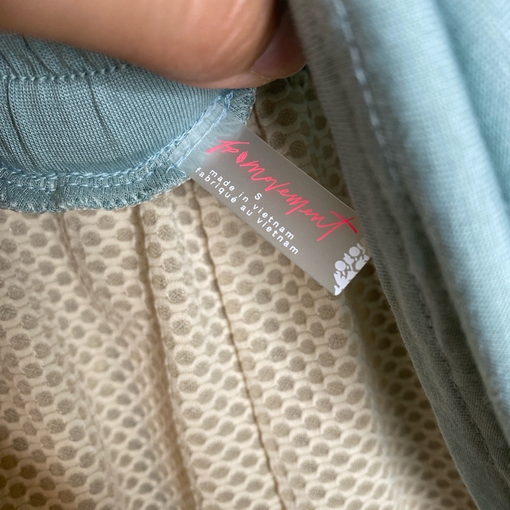 Free People Light Blue Mesh Paneled Tank Top - Picture 10 of 11